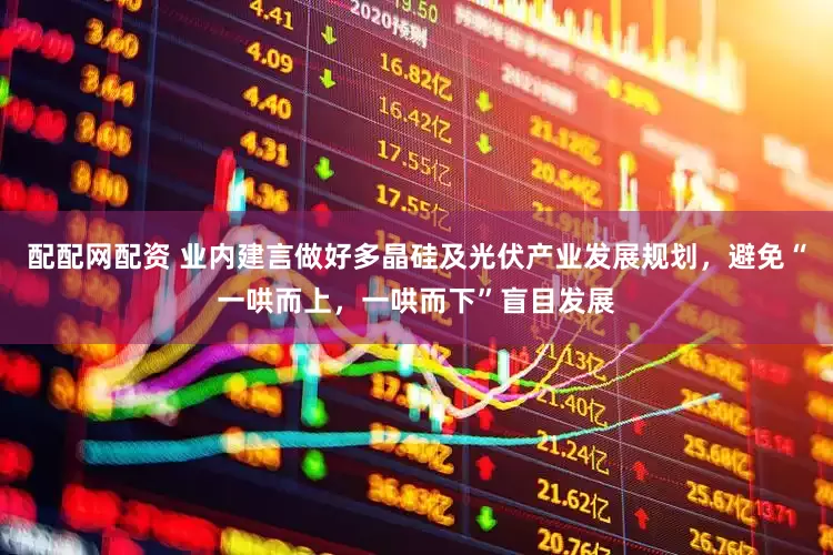 配配网配资 业内建言做好多晶硅及光伏产业发展规划，避免“一哄而上，一哄而下”盲目发展